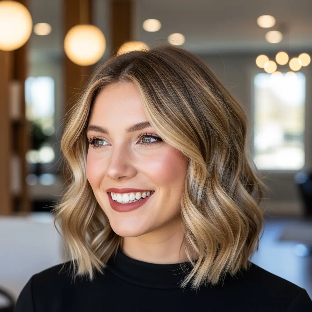 #1 Shaggy Bob Cut with Soft Waves