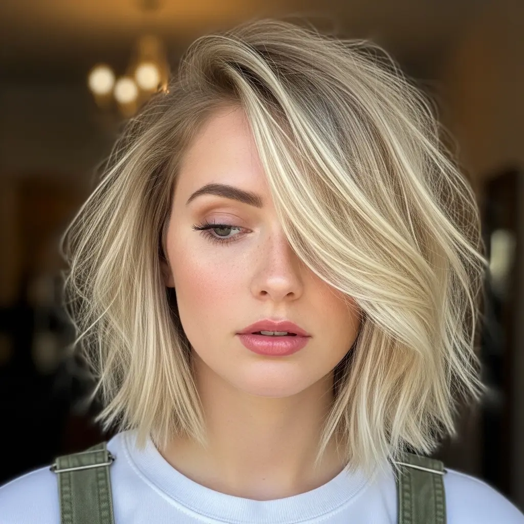 #1 Middle Parted Layered Bob