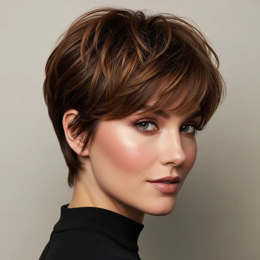 #1 Very Short Hair with Very Long Bangs