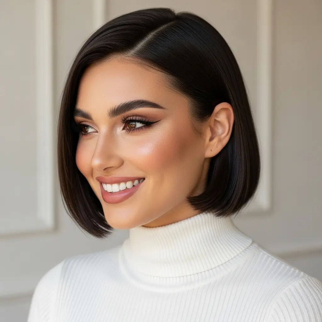 #10 Short Blunt Haircut with Asymmetrical Sides