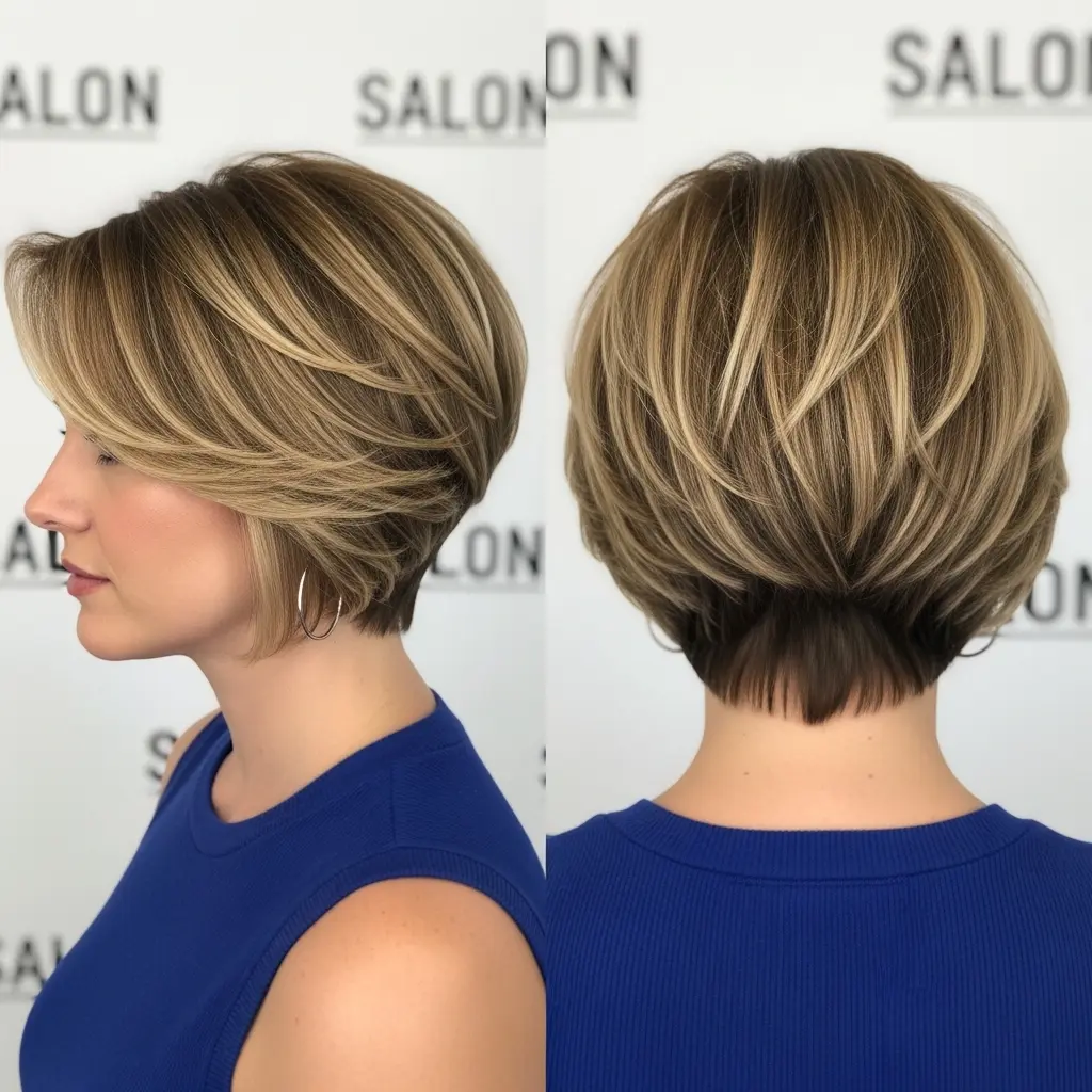#10 Edgy Undercut Stacked Bob