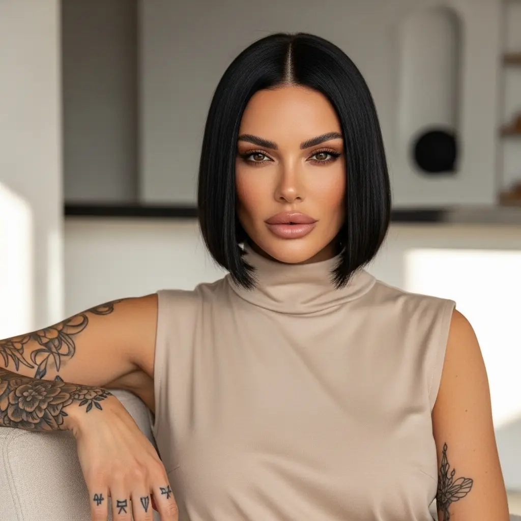 #10 Sleek Razored Bob with Graduation