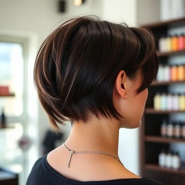 #10 Super Short Angled Wedge Bob