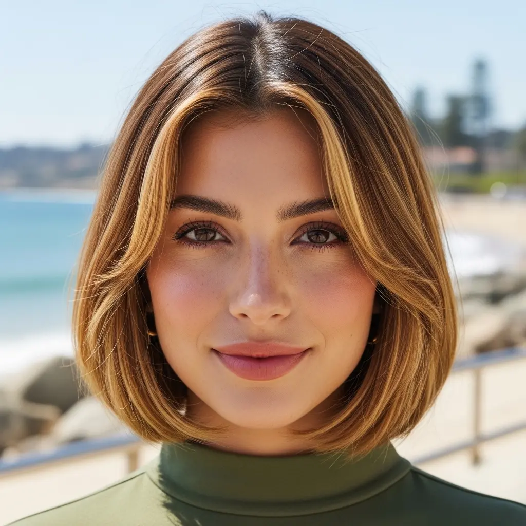 #10 Wavy French Bob with Face Framing