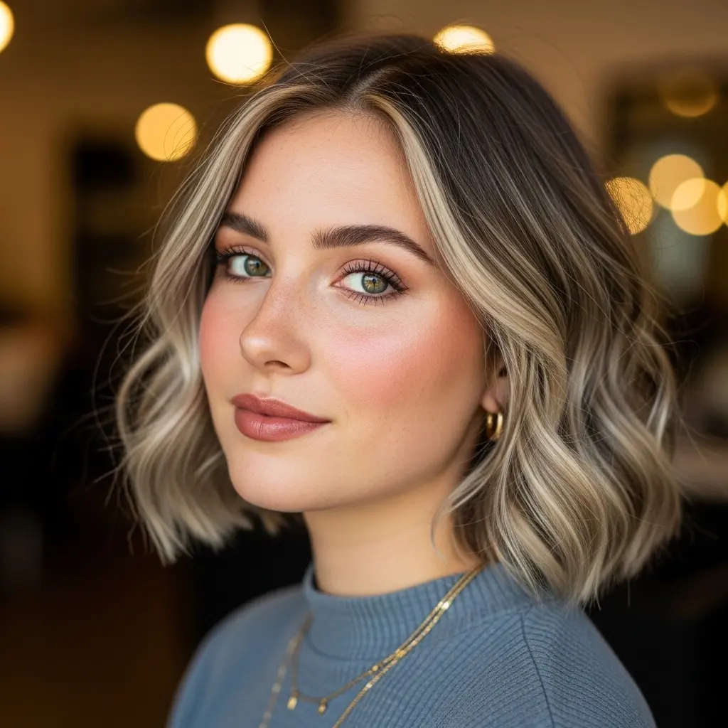 #10 90s Layered Bob for Plus-Size Women