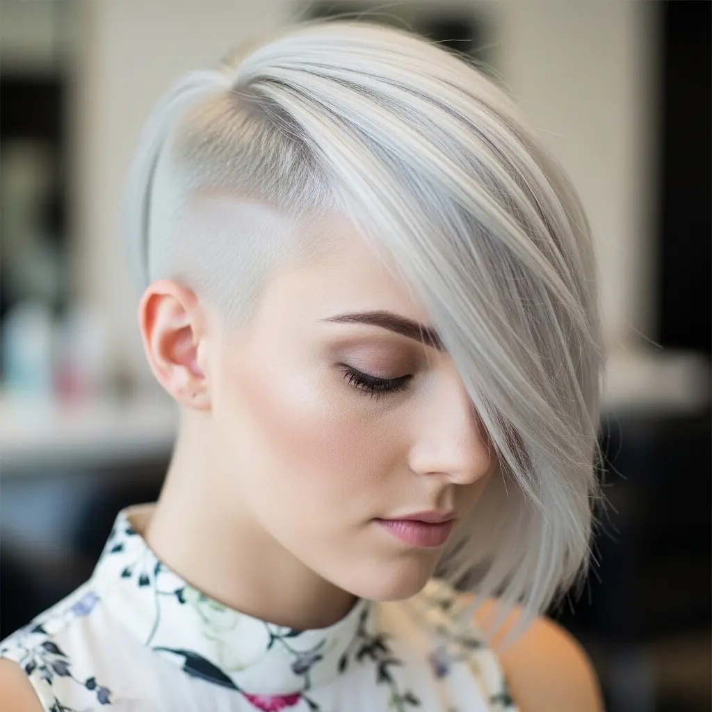 #11 Long Blonde Pixie Bob with an Undercut