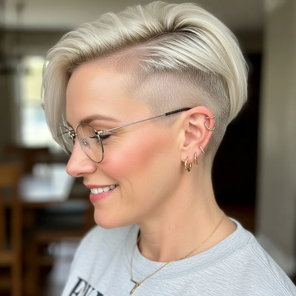 #11 Ear-Length Undercut with Side Part