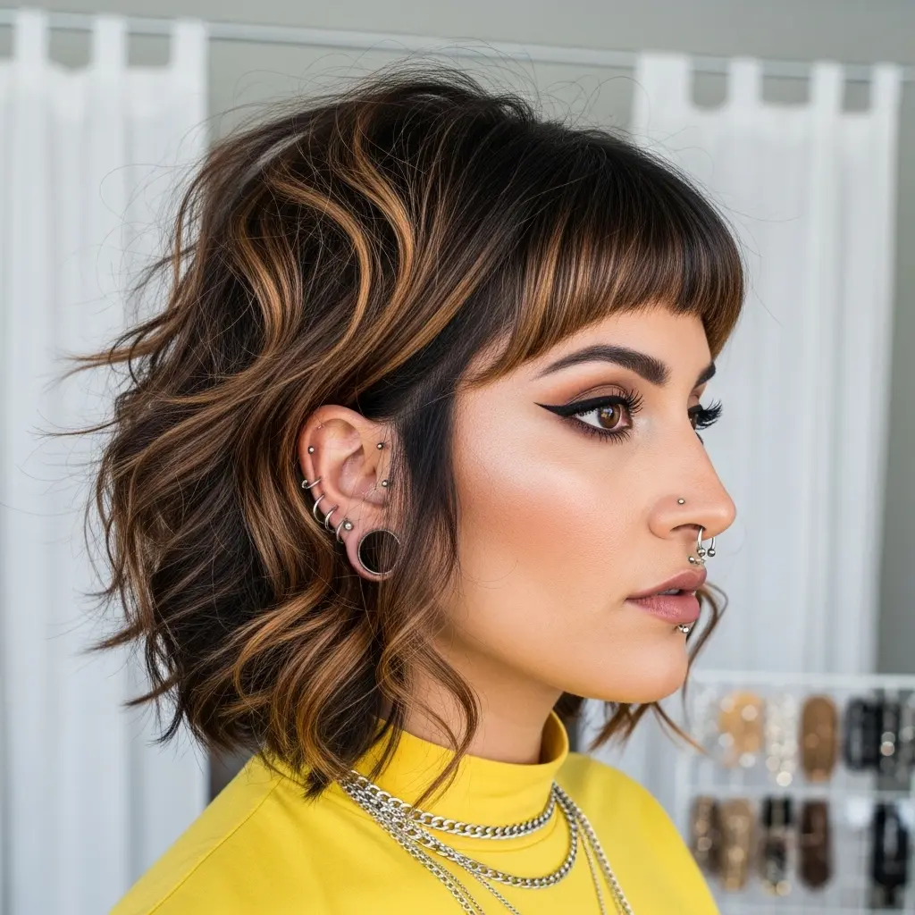 #12 Short Straight 70s Shag Haircut