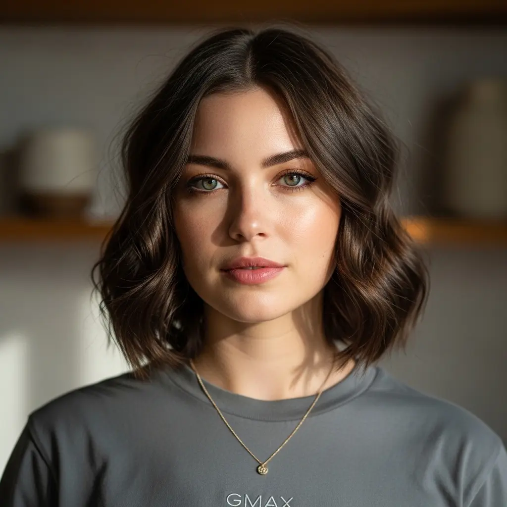 #13 Mini Textured Bob with Curtain Bangs