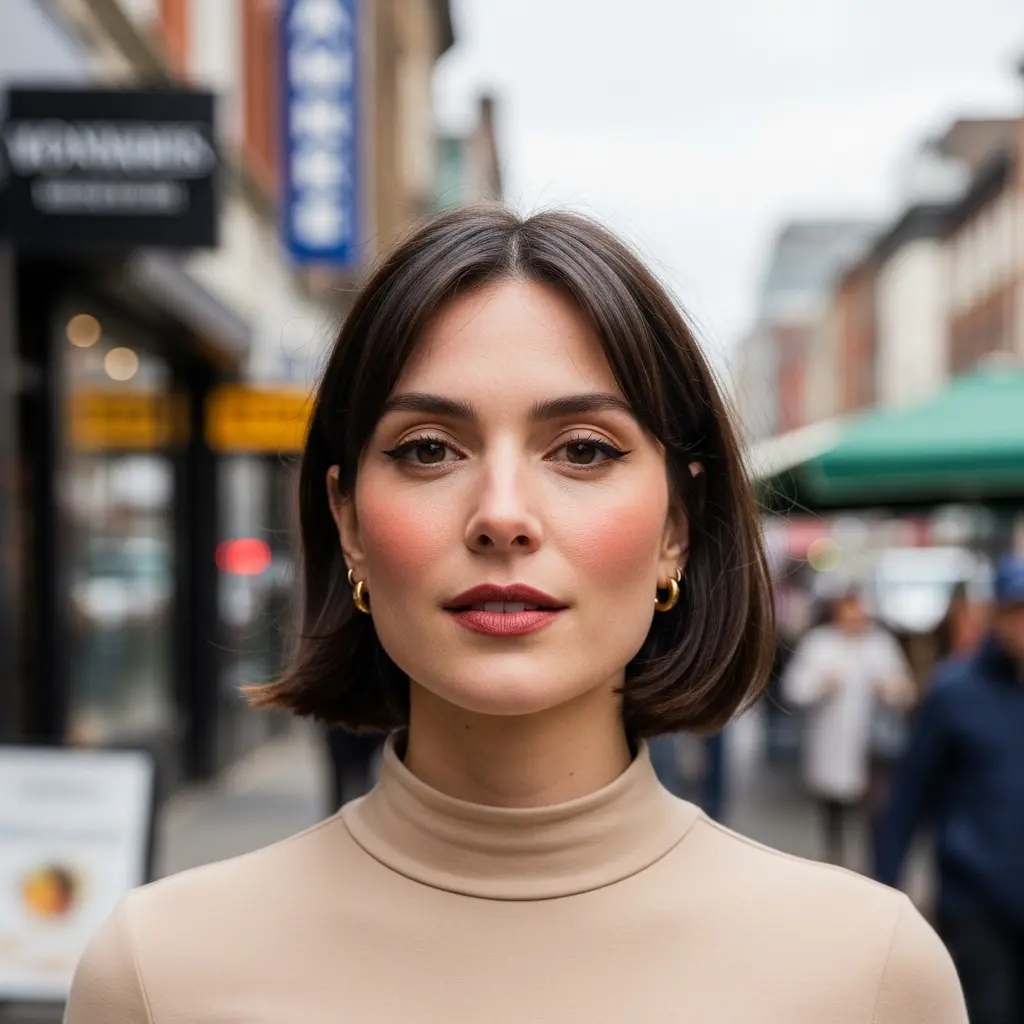 #13 French Bob Cut with Side Fringe