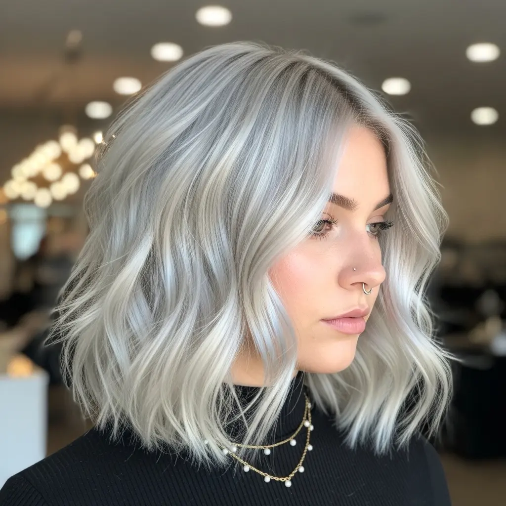 #14 Platinum Blonde on a Sliced Bob