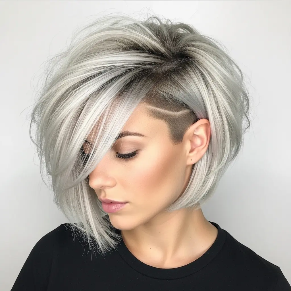 #14 Blonde Inverted Bob with Short Back Layers