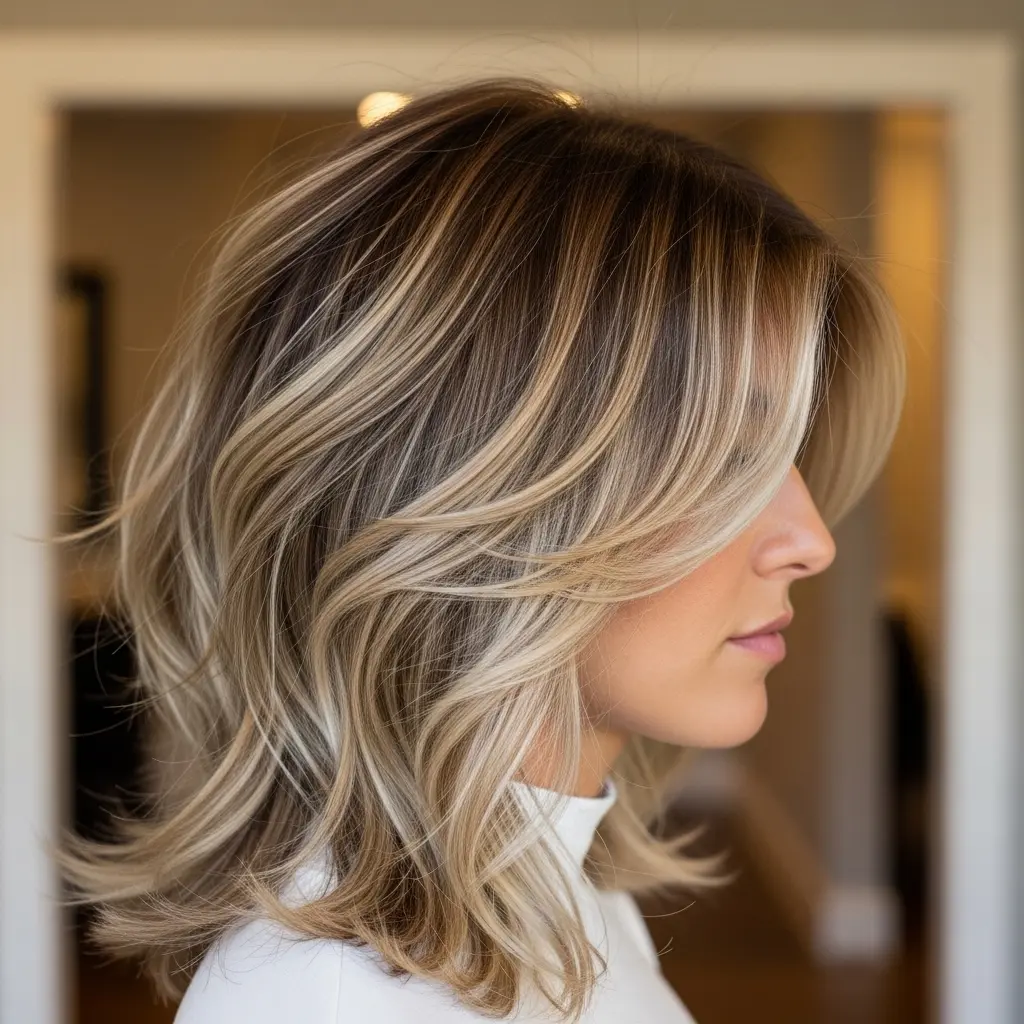 #15 Dimensional Long Bob with Long Layers