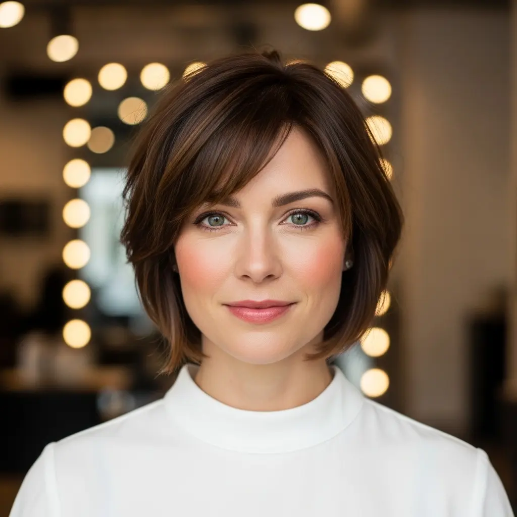 #16 Long Pixie with Side-Swept Bangs