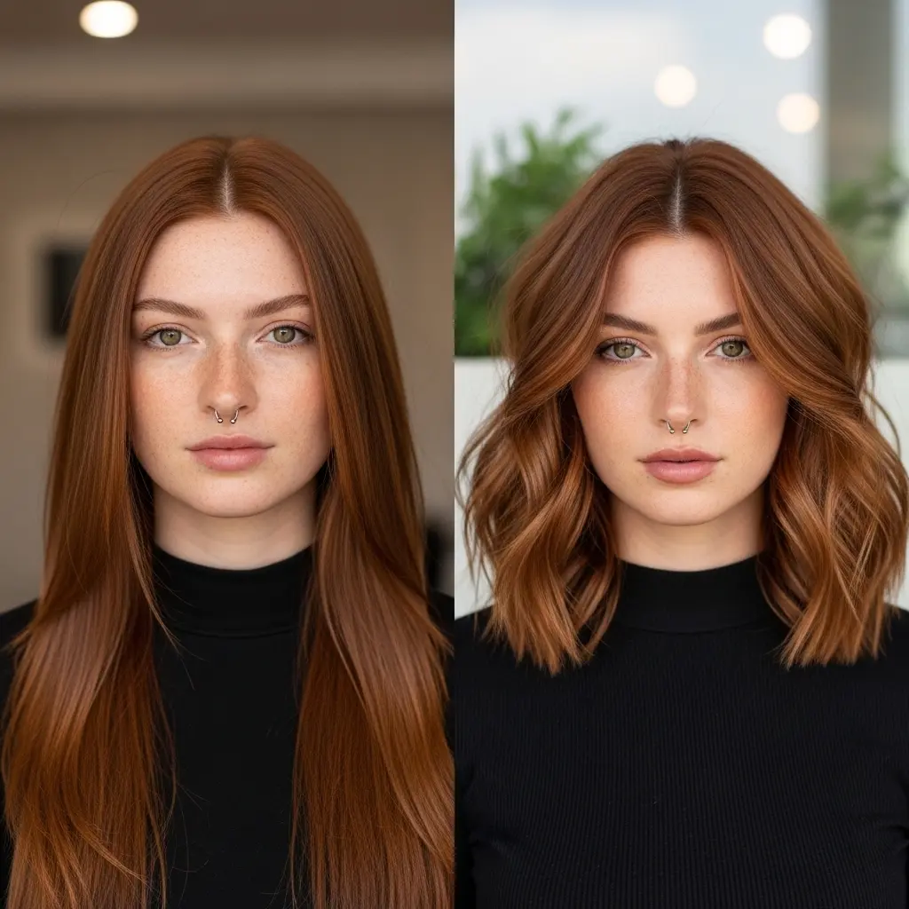 #16 Wispy Long Textured Bob with Curtain Fringe