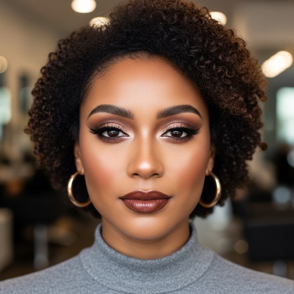 #16 Elegant Coily Bob for Natural Hair