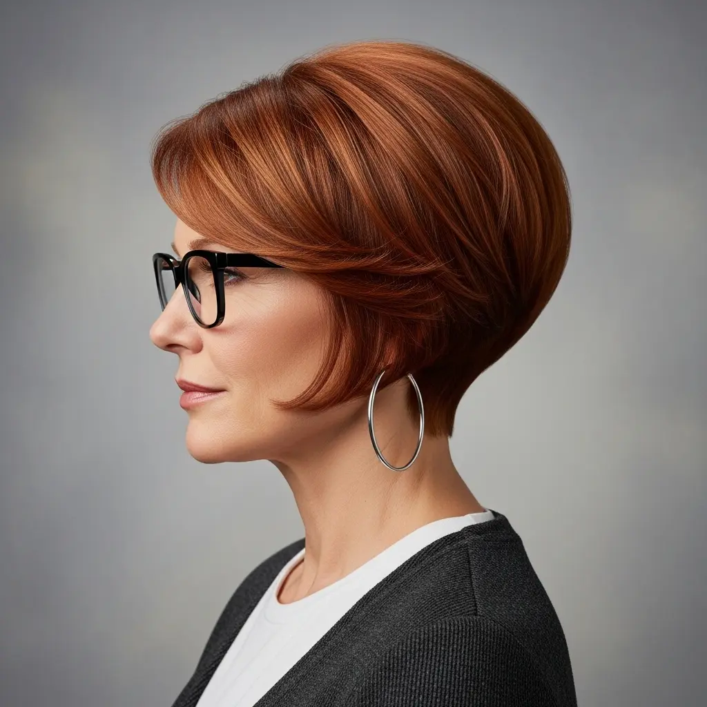 #17 Straight Copper Bob with Tapered Nape