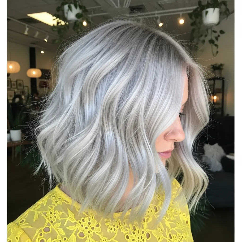 #18 Angled Shaggy Bob for Thick Hair