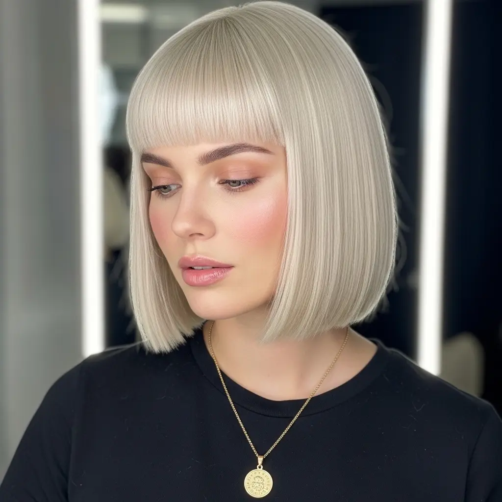 #18 Sharp Edges on a Bob with Bangs