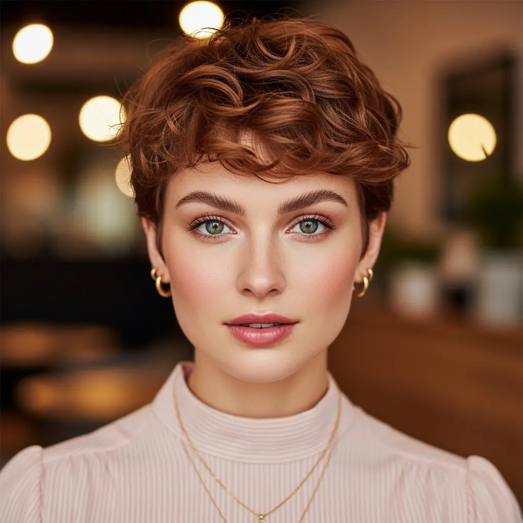 #2 Thin Curly Pixie with Volume