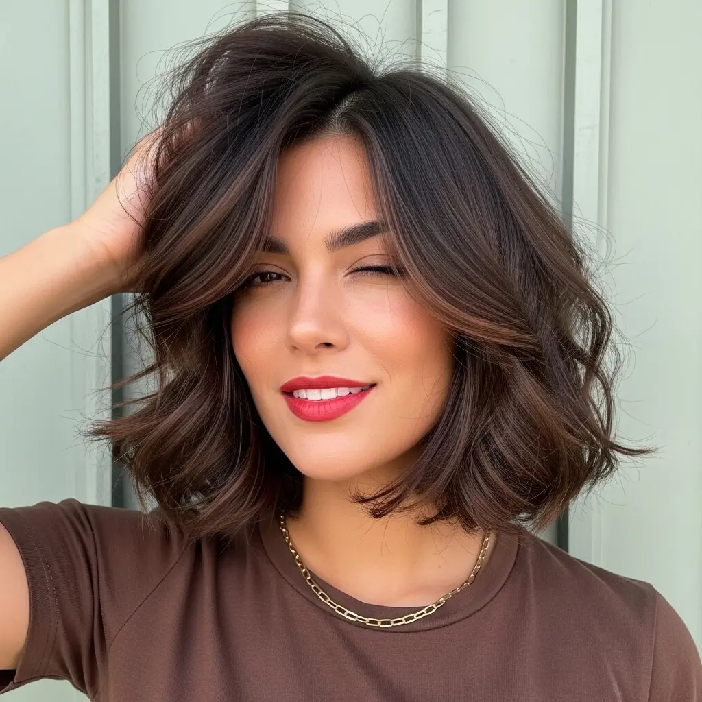 #2 Elegant Layered Bob with Soft Volume