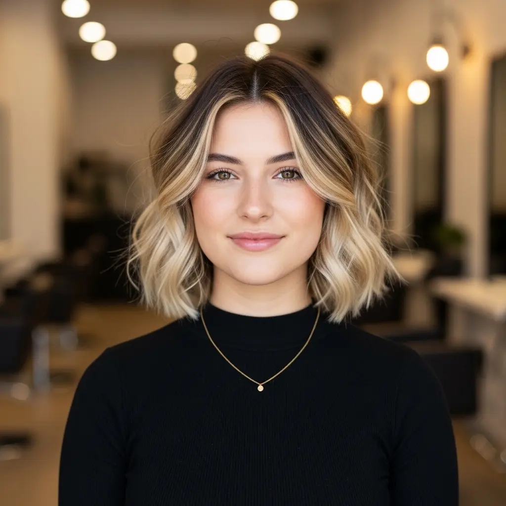 #20 Above-Shoulder Textured Bob with Fringe
