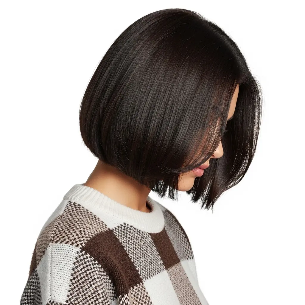#20 Short Straight Layered Bob with Bangs
