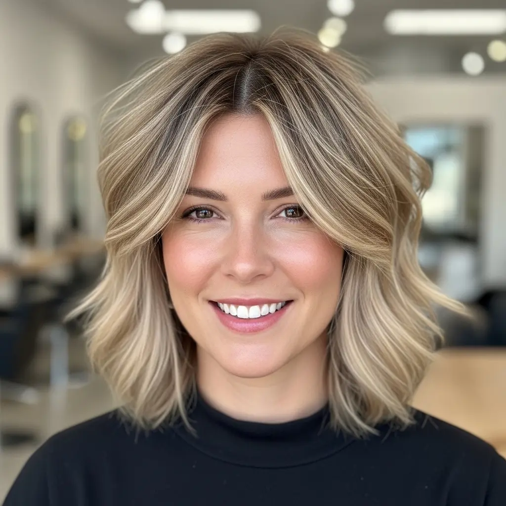 #22 Fluffy Short Bob with Feathered Bangs