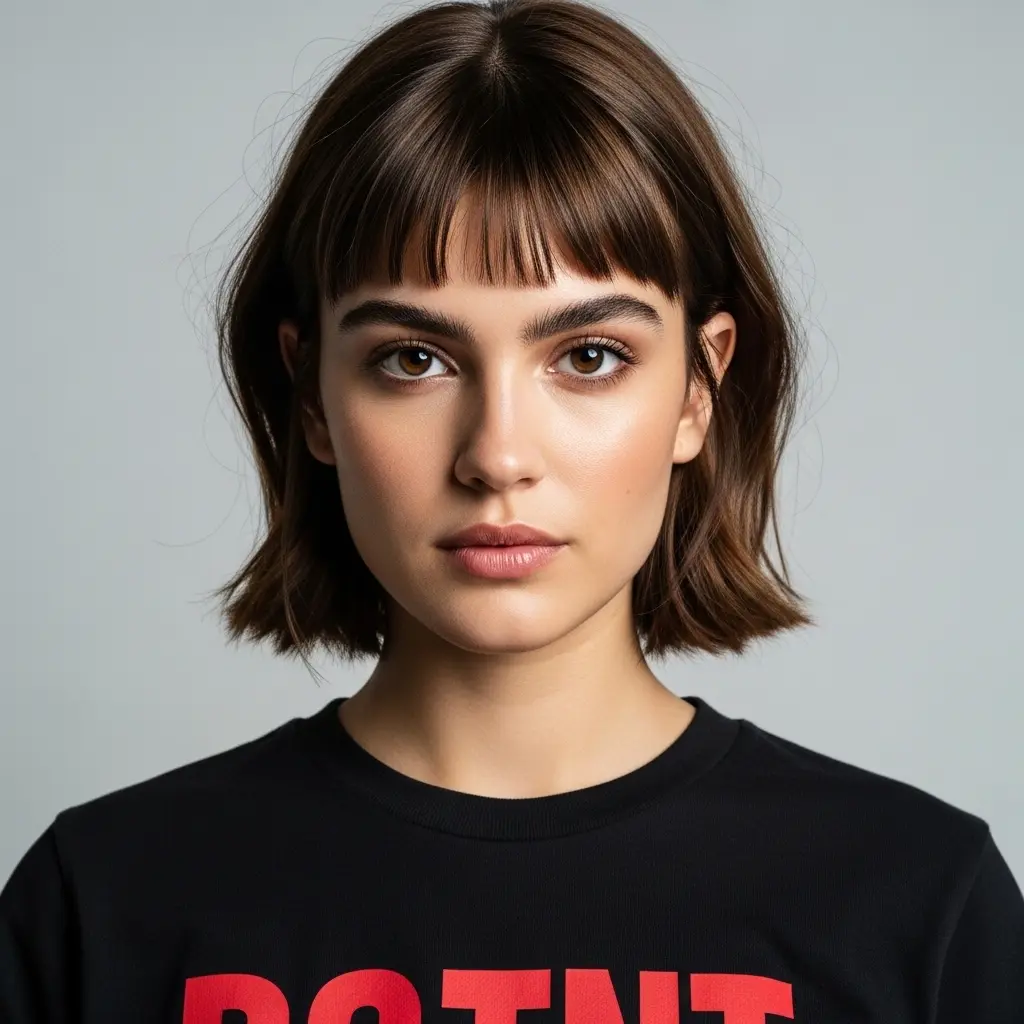 #22 Textured Wispy Layers and Short Bangs