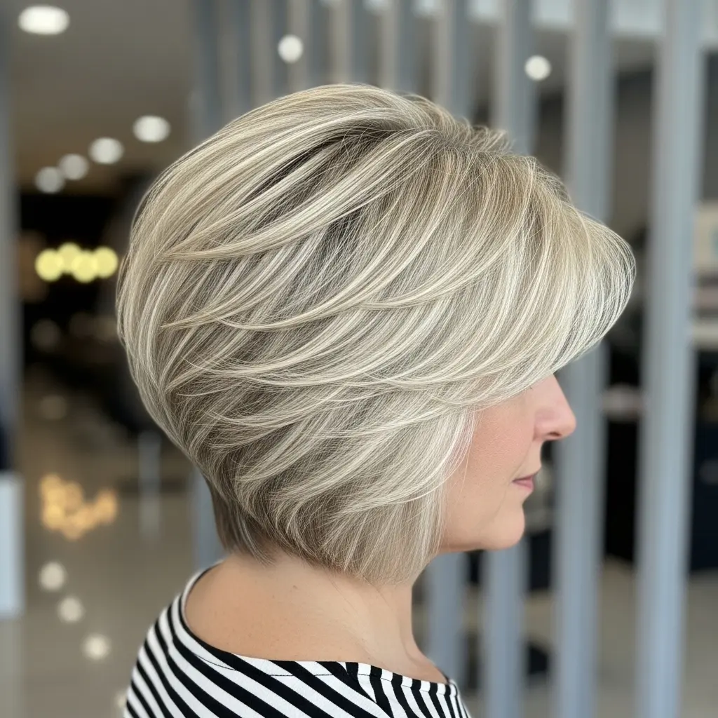 #25 Feathered Short Wedge Bob