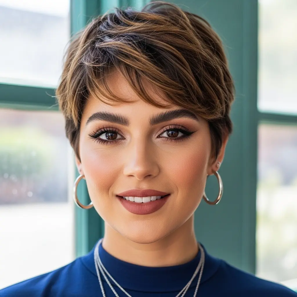 #25 Textured Shaggy Crop with Very Short Layers