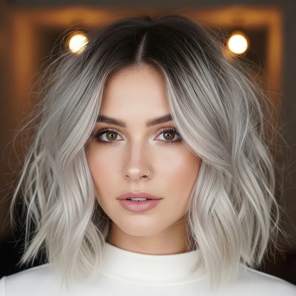 #3 Sliced Bob with a Middle Part