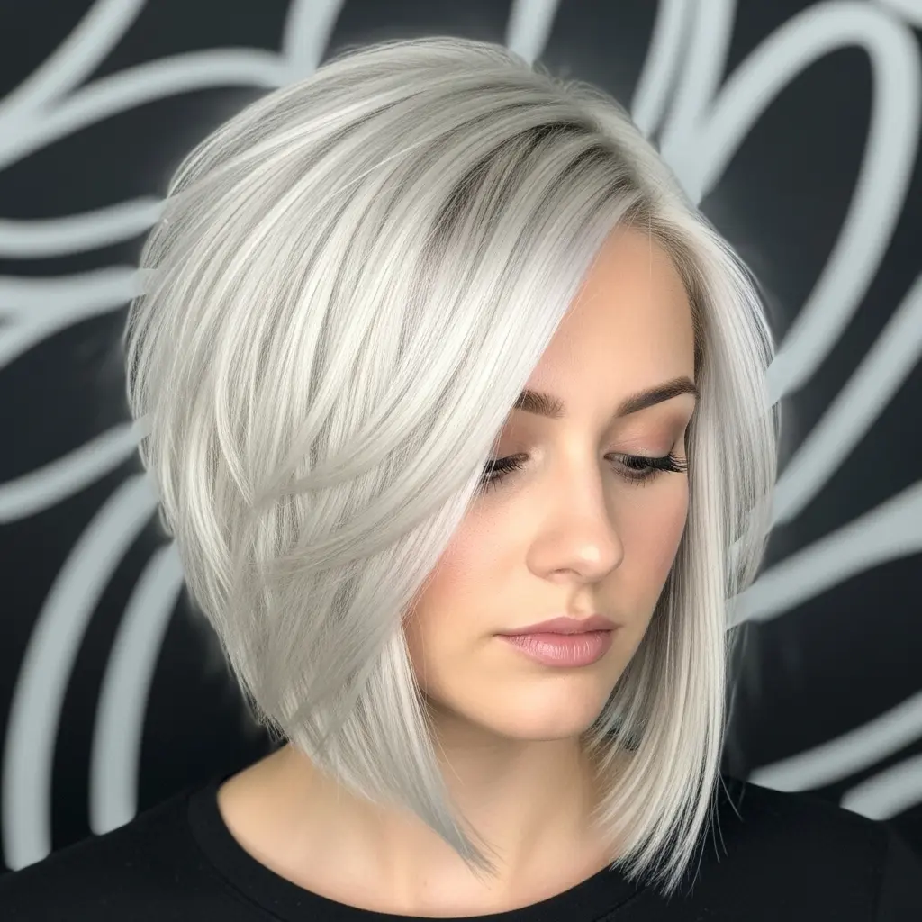 #3 Chin-Length A-Line Layered Bob Haircut