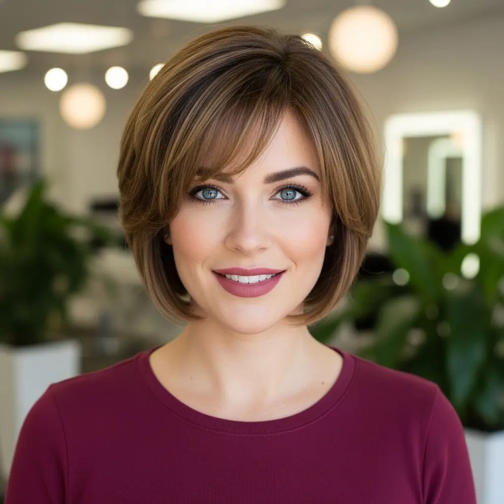 #3 Sleek Straight Bob with Bangs