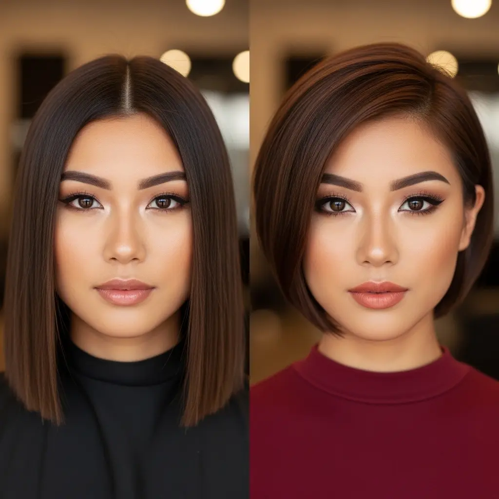 #4 Dark Chocolate Brown Blunt Cut