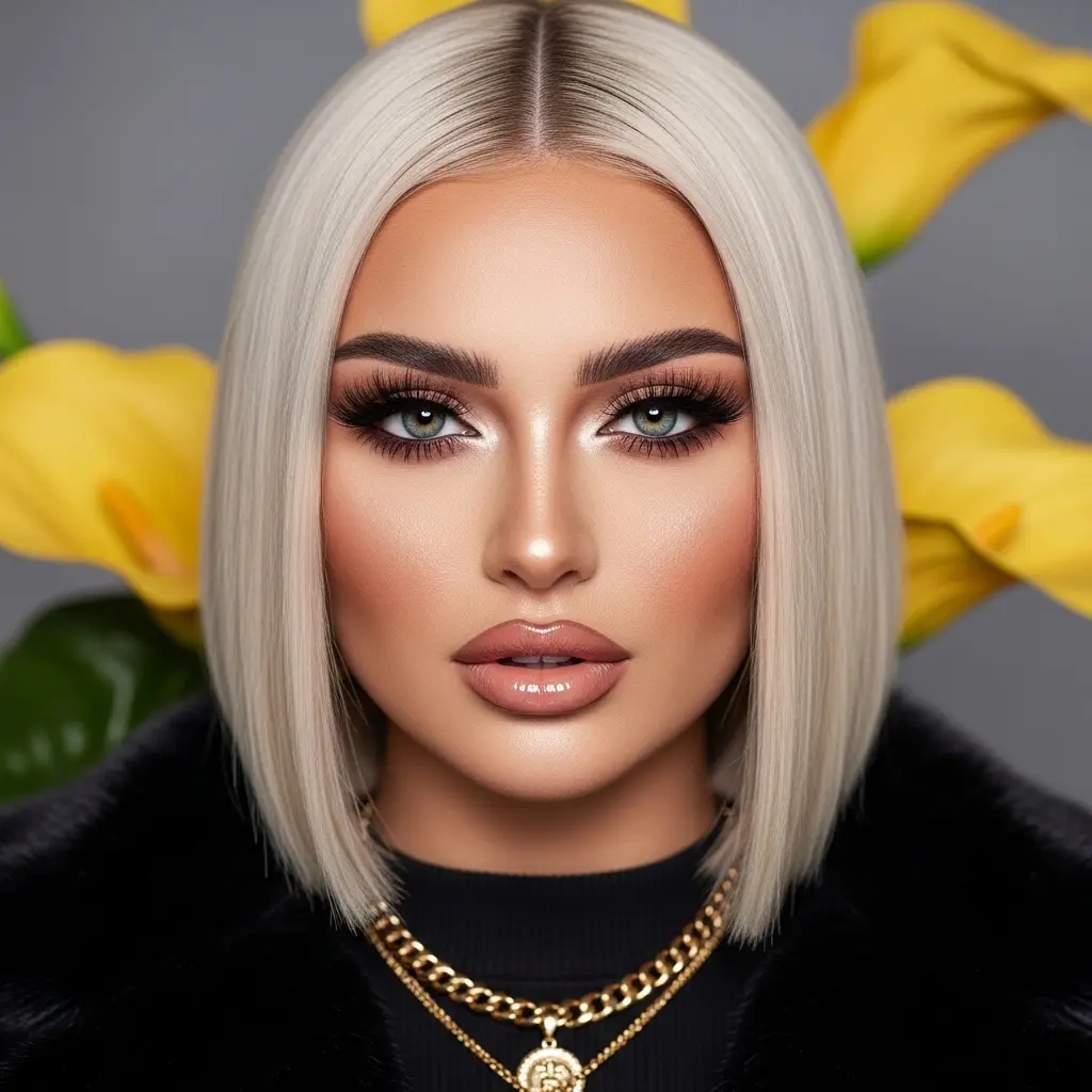 #4 Sleek Thin Lob Haircut