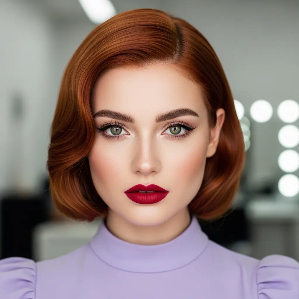 #5 90s Layered Ginger Bob