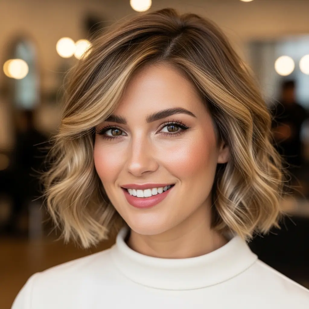 #6 Effortless Messy Bob with Light Feathered Fringe
