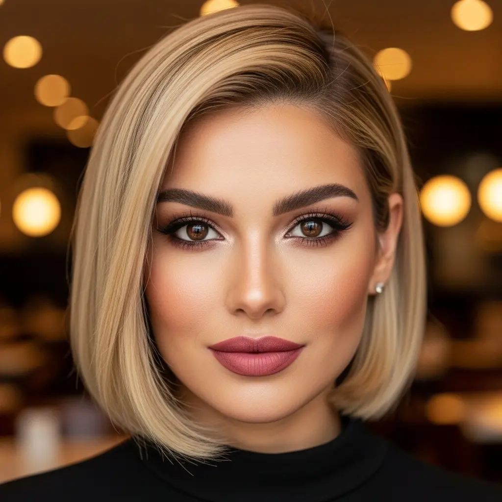 #6 90s Layered Bob with Side Part