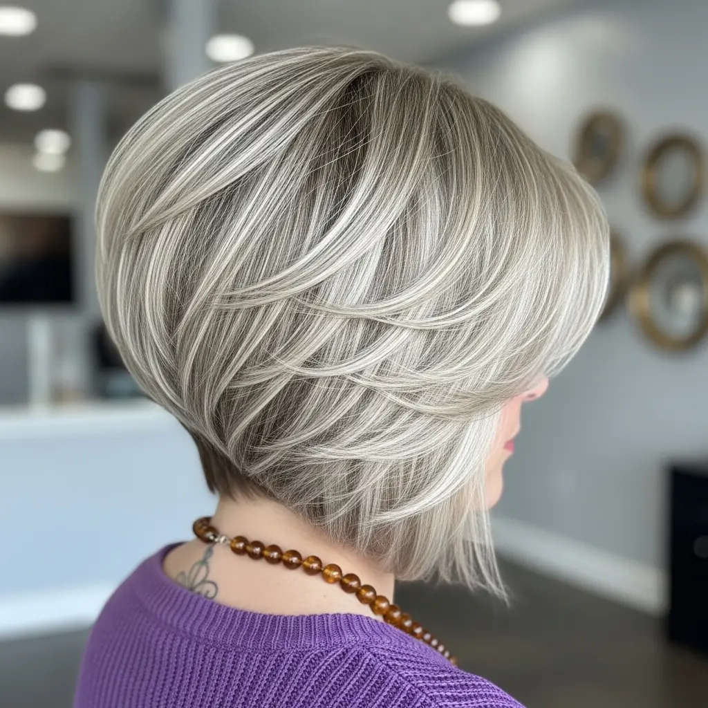 #7 Stacked Layered Bob Hairstyle