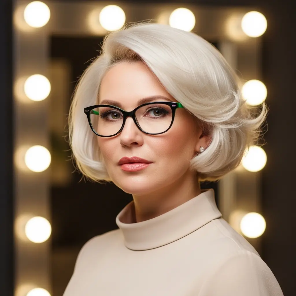 #7 Voluminous Bob with Airy Side Bangs