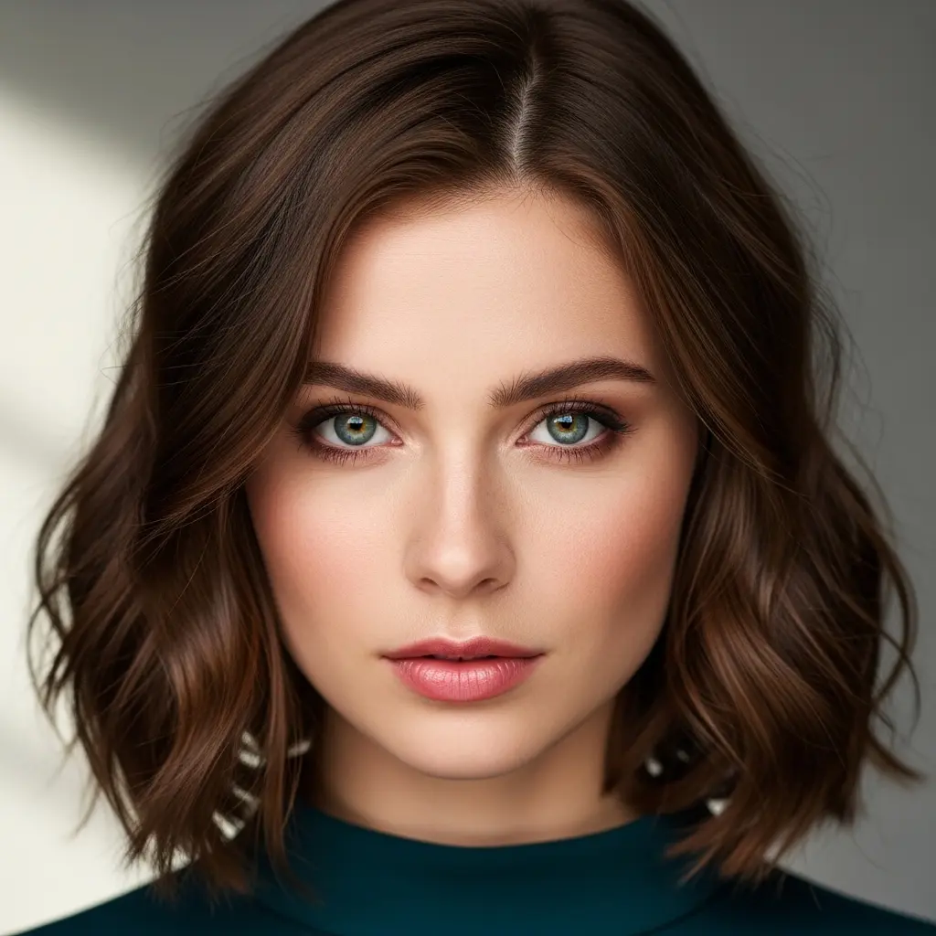 #7 Messy Lob with an Off-Center Part