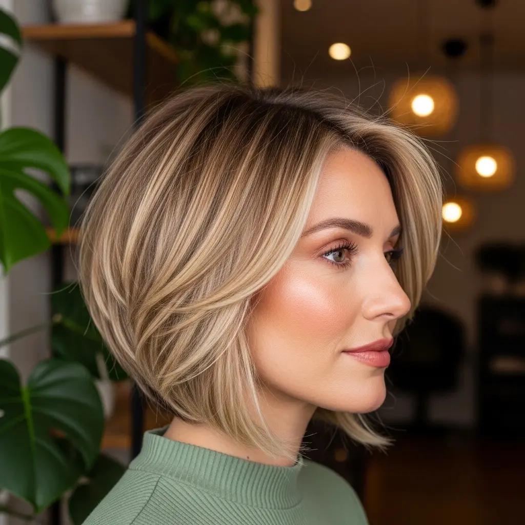 #8 Feathered Tapered Bob