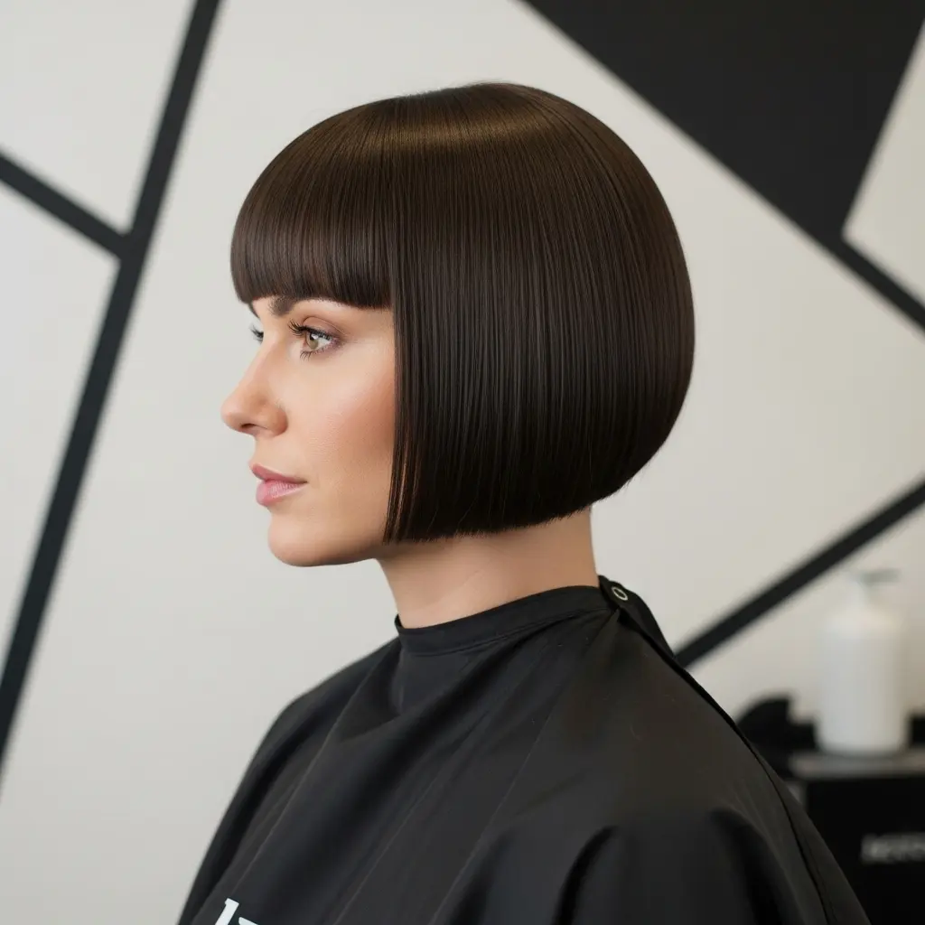 #8 Jaw-Length Sleek Bob for Thick Hair