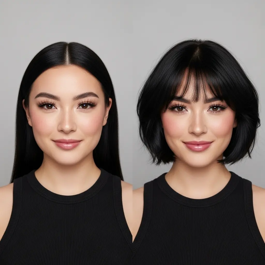 #9 Short Pixie Cut with Super Long Fringe