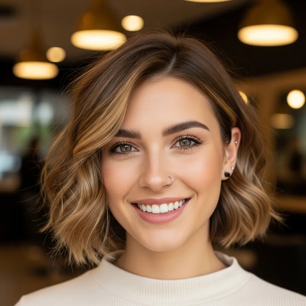 #9 Low-Maintenance Bob with Textured Layers