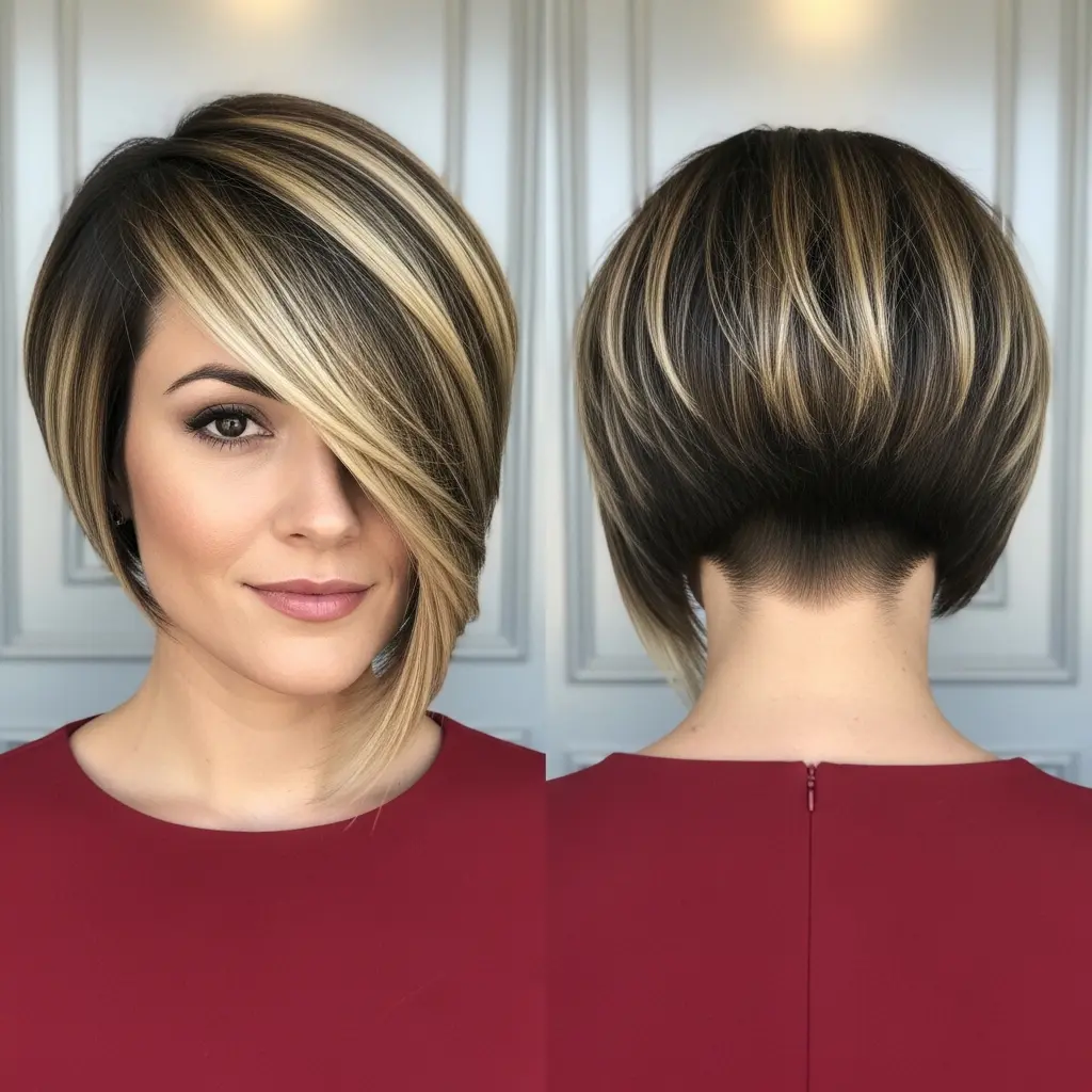 #9 Layered Bob with an Undercut