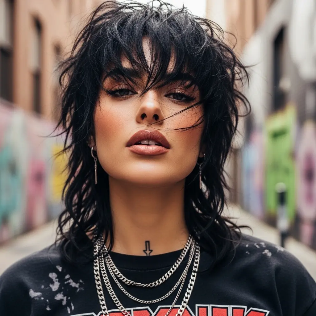 #9 Shaggy French Bob with Choppy Layers