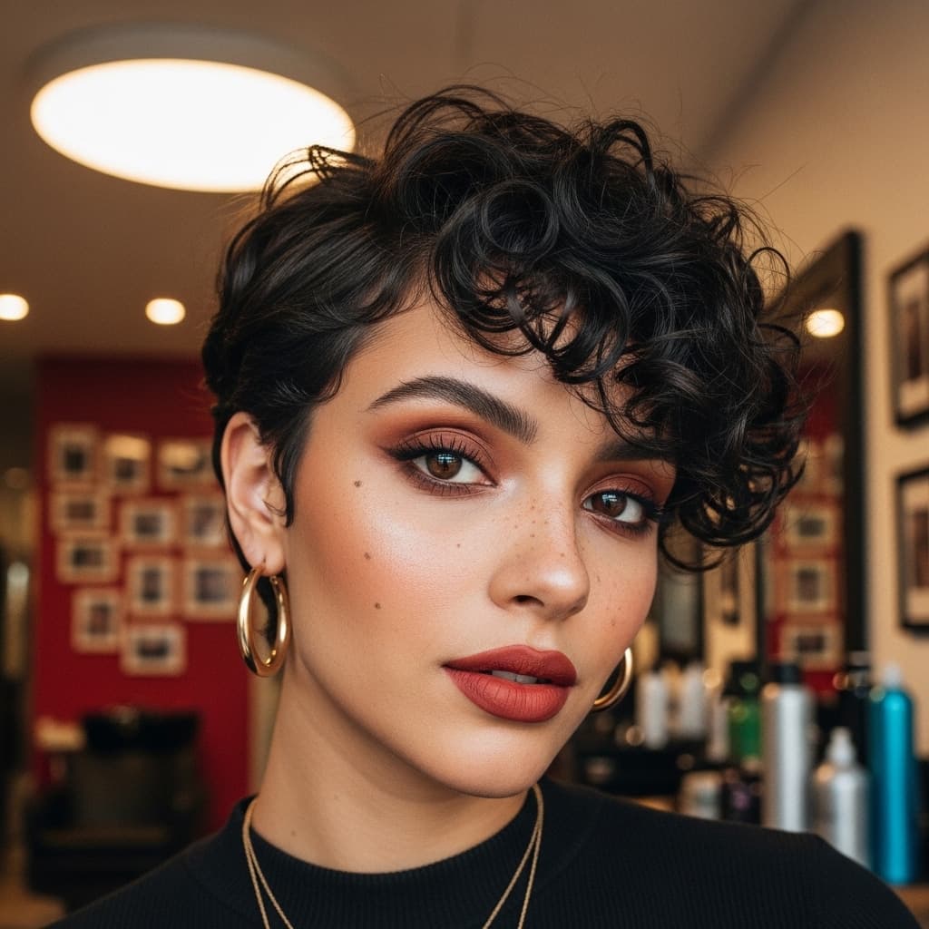 #9 Voluminous Curly Bob for Defined Curls