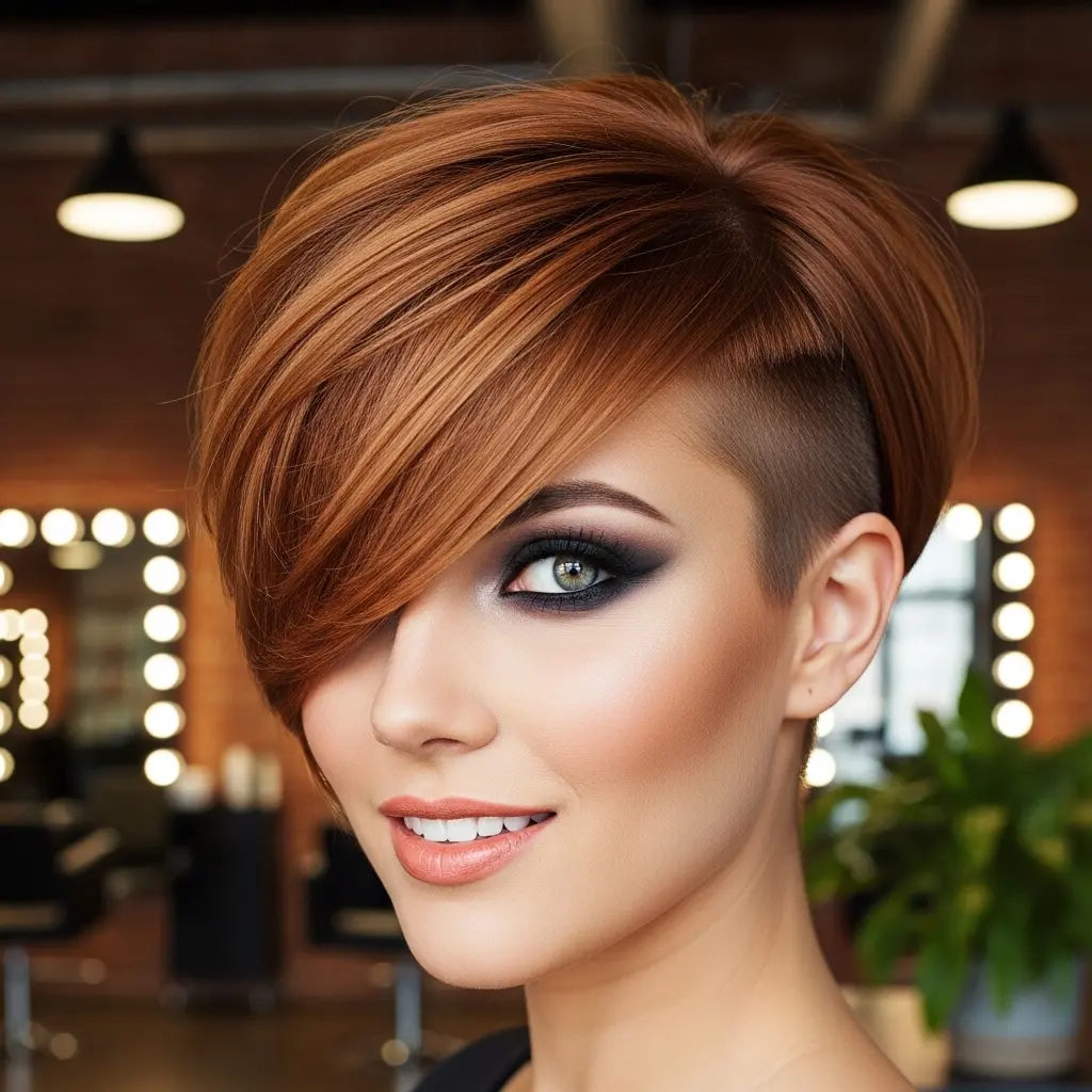 #12 Dark Auburn Long Pixie